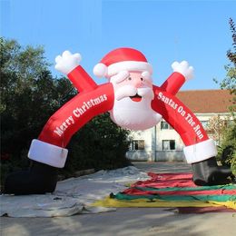 wholesale customed size 12mW (40ft) with blower inflatable Santa's arch for Christmas Festival decoration toys