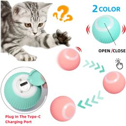 Toys Electric Cat Ball Toy Automatic Rolling Ball Smart Cat Toys Pet Kitten Indoor Playing SelfMoving Interactive for Cats Training