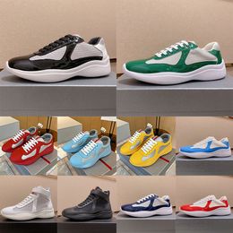 Top Fashion Designer Casual Americas Shoes Womens Mens America Patent Leather Flat Trainers Blue White Black Red Soft Rubber Low Mesh Nylon Sneakers