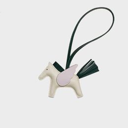 Keychains & Lanyards Designer Handmade Pegasus Bag Hanging Decoration leather Rodeo Pony Keychain Car Hanging Decoration