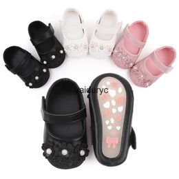 Pierwsze Walkers buty Baby Girl Księżniczka Kwiat Kwiat Soft Pu Mary Jane Anti-Slip Sole Spring Summer Sandal na 0-6-12MH24229
