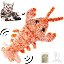 Toys Pet Cat Toy USB Charging Simulation Electric Dancing Moving Floppy Lobster Cats Toy for Pet Toys Interactive Dog Dropshipping