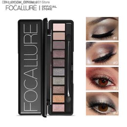 Eye Shadow FOCALLURE 10 Colour Matte eye shadow Palette Waterproof Lasting Glitter eye shadow Womens MakeupQ240229