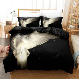 sets 3DThe Owl Bedding Sets Duvet Cover Set With Pillowcase Twin Full Queen King Bedclothes Bed Linen