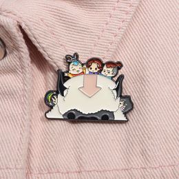 Cartoon Anime Peripheral High-end Alloy Brooch Accessories Creative Children's Small Animal Shape Personality Versatile Decorative Buckle