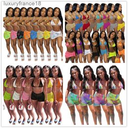 Mix 4 Types Bikini Sets Fashion Sexy Hanging Neck Swimwear 3 Piece Set Bathing Suit Bulk Items Wholesale Lots K8701''gg''ZB3U