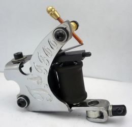 Guns Silver Chrome Tattoo Machine For Beginner Tattoo Apprentice Machine 10 Warps Coil Guns For Liner and Shader Free Shipping