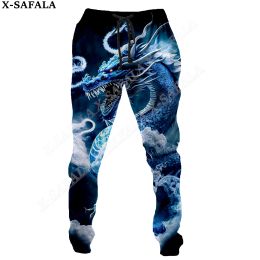 Pants New Year Dragon 3D Print Y2k Pants Man Sweatpants Men Casual Drawstring Long Joggers Streetwear Spring Autumn Sports Trousers