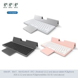 Keyboards 78 Keys Keyboard Bluetooth Numeric Keypad Foldable Wireless Keyboard with TouchPad PU Case Stand for Universal Tablet PC Ipad