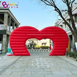 wholesale 10mW (33ft) Newly design advertising inflatable heart arches inflation event party entrance arched door for Valentine' s day decoration toys sports