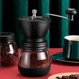 Wholesale Hand Crank Coffee Mill Ceramic Core Manual Grinder with Glass Jar 240223