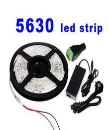 5630 LED Flexible Strip Light 5m 12V 300leds Waterproof IP65 Warm white Cool white with Power Supply Adaptor Decoration for Cabine5762988