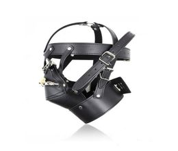 Costume SEX Party Leather Lock Gimp Toy Head Harness Hood Mask Bondage Fetish HS R5017256155