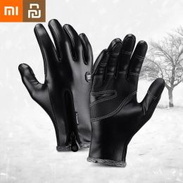 Trimmers Xiaomi Youpin Winter Cycling Gloves Men Warm Windproof Touch Screen Gloves For Sports Thermal Climbing Skiing Motorbike Gloves