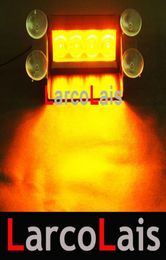 Amber White 4 LED Strobe Flash Warning EMS Car Truck Light Flashing Firemen Fog Lights 4LED7701594