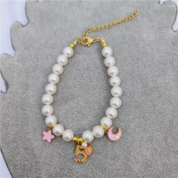 Dog Collars Adjustable Sweet Pet Pendant Necklace Princess Style Pearl Accessories Cat Collar