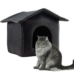 Mats Oxford Cloth Pet House Soft Outdoor Warm Cats Dogs Animals Shelter Winter Garden Puppy Kitten Cave Pet Accessories