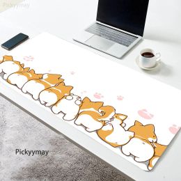 Pads Cute Dog Kawaii Mousepad Keyboard Large Gamer Computer Accessories Mause Pad Office Pc Table Carpet Desk Mat Teclado Mausepad