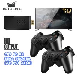 Consoles DATA FROG Y3 Slim 10000+ Games 4K HDMICompatible Game Stick Wireless Controller For PS1/SNES/NES Retro TV Dendy Game Console