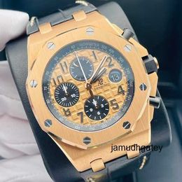 Timepiece Wristwatch Tourbillon Watch AP Wrist Watch Royal Oak Offshore Series Mens Watches 42mm Diameter Precision Steel 18k Rose Gold Gentleman Leisure Luxury Wa