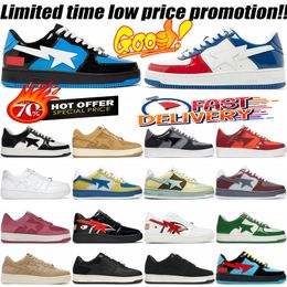 New style Sta Casual Shoes SK8 Patent Leather Shark Black White Blue Pink Grey Orange chaussure Outdoor Men Women Sports Sneakers Trainers