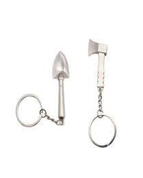 Engineer Shovel Dwarf Axe Shape Metal Snuff Spoon Sniffer Snorter Powder Hoover Hooteer Snuff Tobacco Pipe Key Chain9665270