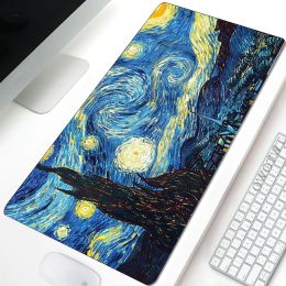 Pads Mouse Pad Gamer Custom Large XXL HD keyboard pad MousePads Desk Mats Van Gogh Carpet Laptop Office Gamer Soft Desktop Mouse Pad