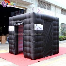 wholesale arrival 5x5x4.3mH (16.5x16.5x14ft) advertising inflatable photo booth inflation photographic kiosk square tent for party event decoration toys sports