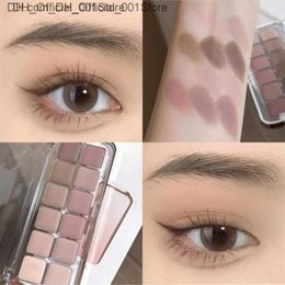 Eye Shadow Full matte cold eye shadow palette Earth color low saturation atmosphere makeup durable powderQ240229