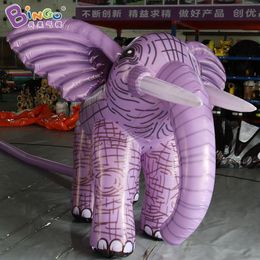 wholesale Personalized 4 meters tall purple inflatable elephant replica / blow up elephant cartoon for decoration Toys Sports