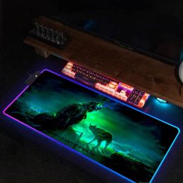 Pads Mmetal Gear Soild Mousepad Rgb Mouse Pad Gaming Desk Accessories PC Gamer Cabinet Back Light Backlight Big Mousepepad Deskmat