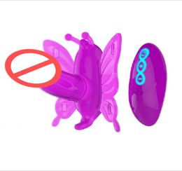 Sex Toys Vibrating Panties Strap on 20 Speed Wireless Remote Control Butterfly Dildo Panties Vibrator Sex Toy for women8424213