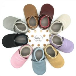 Outdoor Baby Shoes Cow Leather Bebe Booties Soft Soles Nonslip Footwear for Infant Toddler First Walkers Boys and Girls Slippers