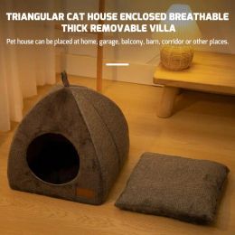 Mats Portable Outdoor Pet House Thickened Cat Nest Tent Cabin Pet Bed Tent Shelter Warm Indoor Cat Kennel Travel Nest Pet Carrier Bag
