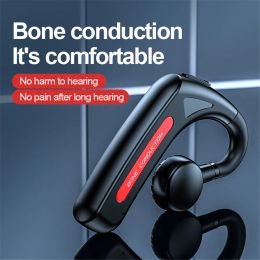 Headphones Single Earbuds Wireless Bluetooth Earphones Bone Conduction Waterproof With Mic Open Ear Headphones Earpiece EarHook Headset