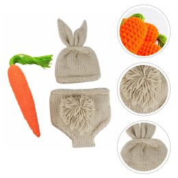 Sets Baby Props Crochet Photography Costume Picture Girl Clothes Photo Beanie Outfit Hat Set Newborn Gifts Pants Rabbit Shower Bunny