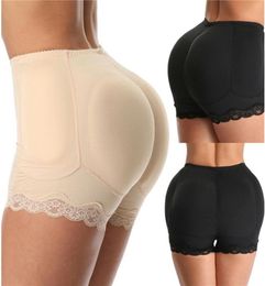 Women 4pcs Pads Enhancers Fake Ass Hip Butt Lifter Shapers Control Panties Padded Slimming Underwear Enhancer Wave Lace Hip Pads P1617084