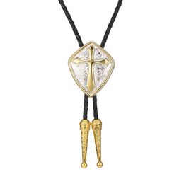 Neck Ties KDG Western Cowboy Zinc Alloy Two-color Cross BOLO Tie Shirt Accessories Men And Women Gift Items228P