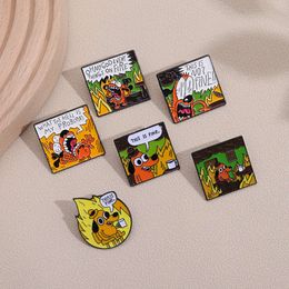 Brooch Creative Enamel Anime Small Yellow Dog Coffee Brooch Pins, Male Female Accessories, Japanese and Korean Comics