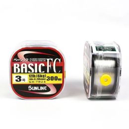 Lines 100% Original Sunline Brand Basic Fc 225m/300m clear color Carbon Fiber Fishing Line Japan imported wire Leader Linefdwzqj