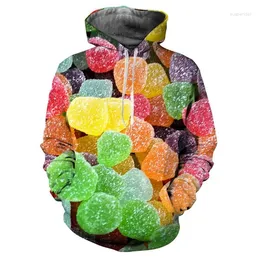 Men's Hoodies Classic Cute Pattern Candy 3D Printed Hoodie For Everyday Versatile Sports Top Fashion Y2K Clothing