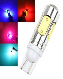 10X Pink Ice Blue Red Amber Yellow White High Power 5 COB T10 W5W 75W LED Projector Backup Reverse LED Lights Bulb Lamp7080824