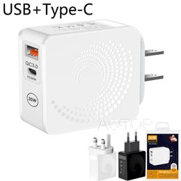 Type-C+USB Dual Port fast charging 12W/20W Wall Adapters For iphone Samsung Smart phone