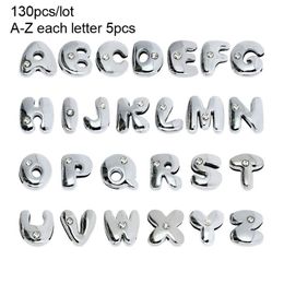 More Options DIY accessory Bead Caps 130pcs 8mm English Alphabet Slide Letters Charms Rhinestone Fit Pet collar Wristband keychain2506