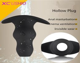 Silicone Anal Plug Hollow Butt Plug Enema Anal Beads Anal Sex Toys for Woman Men Prostate Massager Adult Gay Products 07019959702