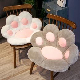 Cushions Kawaii Cat Paw Seat Cushion Squishy Giant Stuffed Plush Soft Sofa Indoor Home Chair Decor Pillow Cute Birthday Gift For Girls