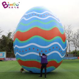 wholesale 8M Height Outdoor Giant Inflatable Colourful Cartoon Easter Eggs Balloons Model For Event Advertising Festival Decoration With Air Blower Toys Sports
