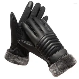 Cycling Gloves Full Finger Motorcycle Leather Warm Soft Windproof Anti-cold For Riding Outdoor Skiing Climbing