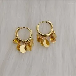 Hoop Earrings Fashion Gold Plated Tassel Circle For Women Girls Huggies Party Jewellery Gift Pulseras Mujer Eh066