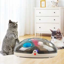 Toys Electric Cat Toy Turntable Pet Interactive Kitten Catches Mouse Plush Toys Play Board Funny Cat Supplies Chats Scratching Board